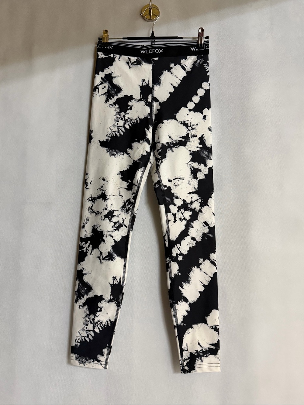 Wildfox Black White Tie Dye Floral Leggings Size S 7/8